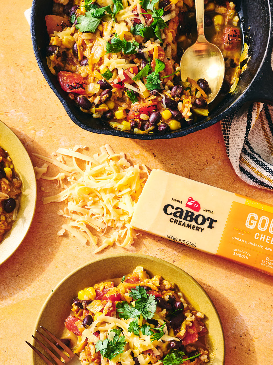 One-Pot Cheesy Mexican Beans & Rice