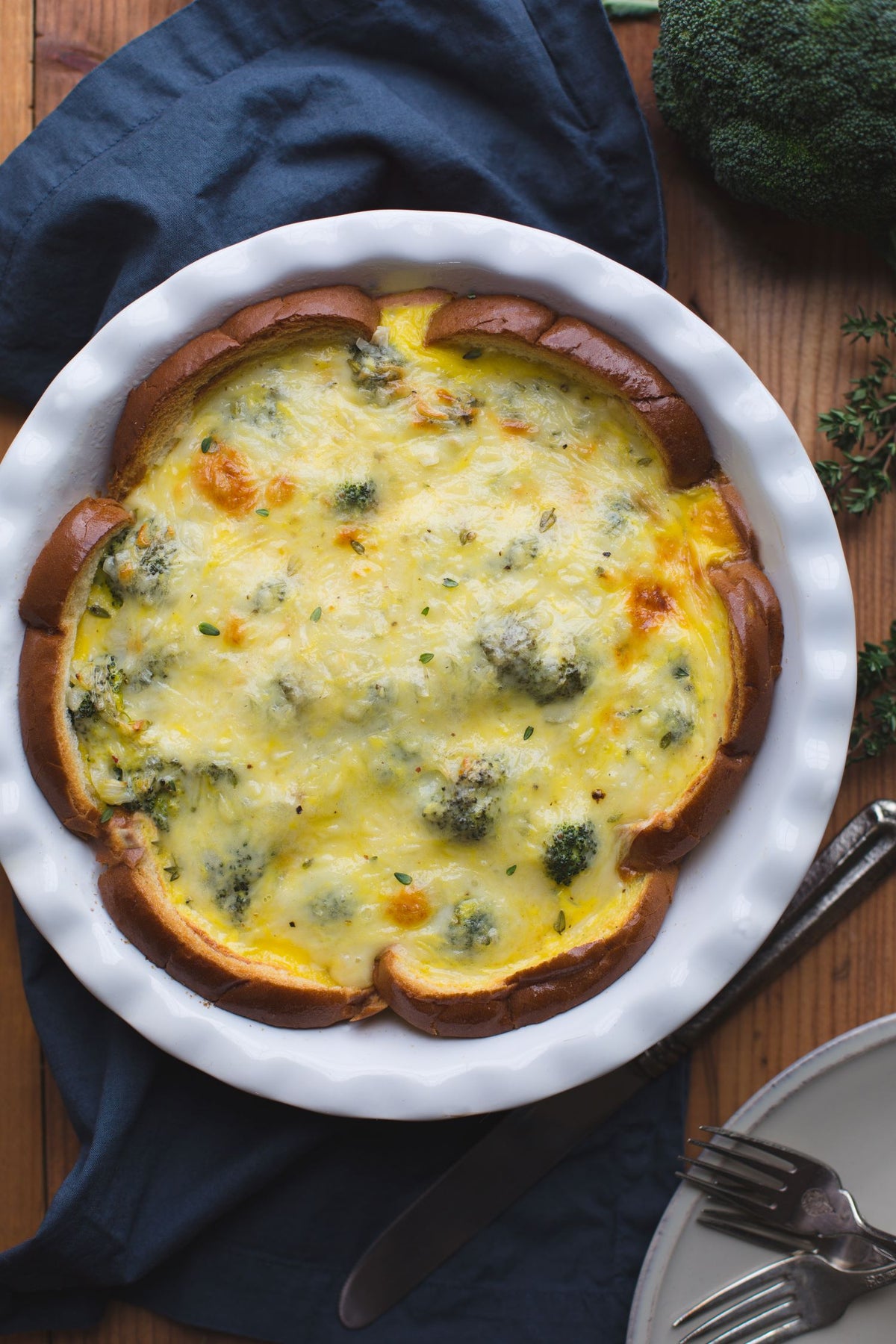 Broccoli Cheddar Quiche