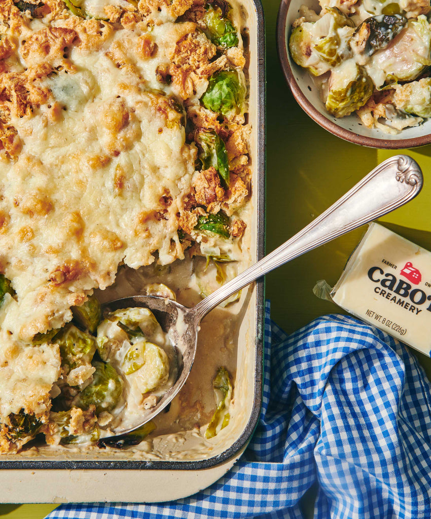 Cheesy Brussels Sprout Casserole