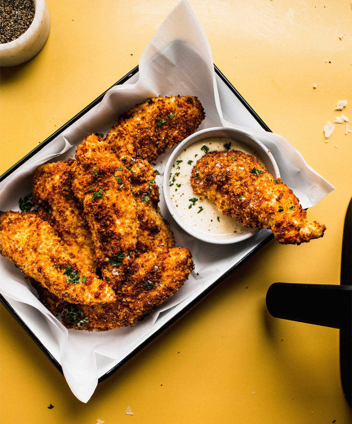Air Fryer Chicken Tenders with Cheddar Cheese