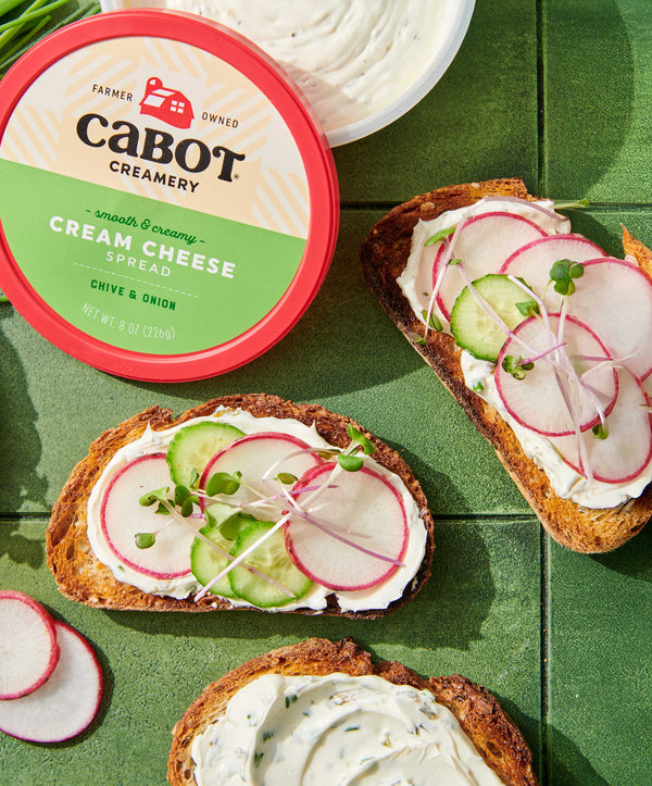 Cream Cheese and Radish Toasts