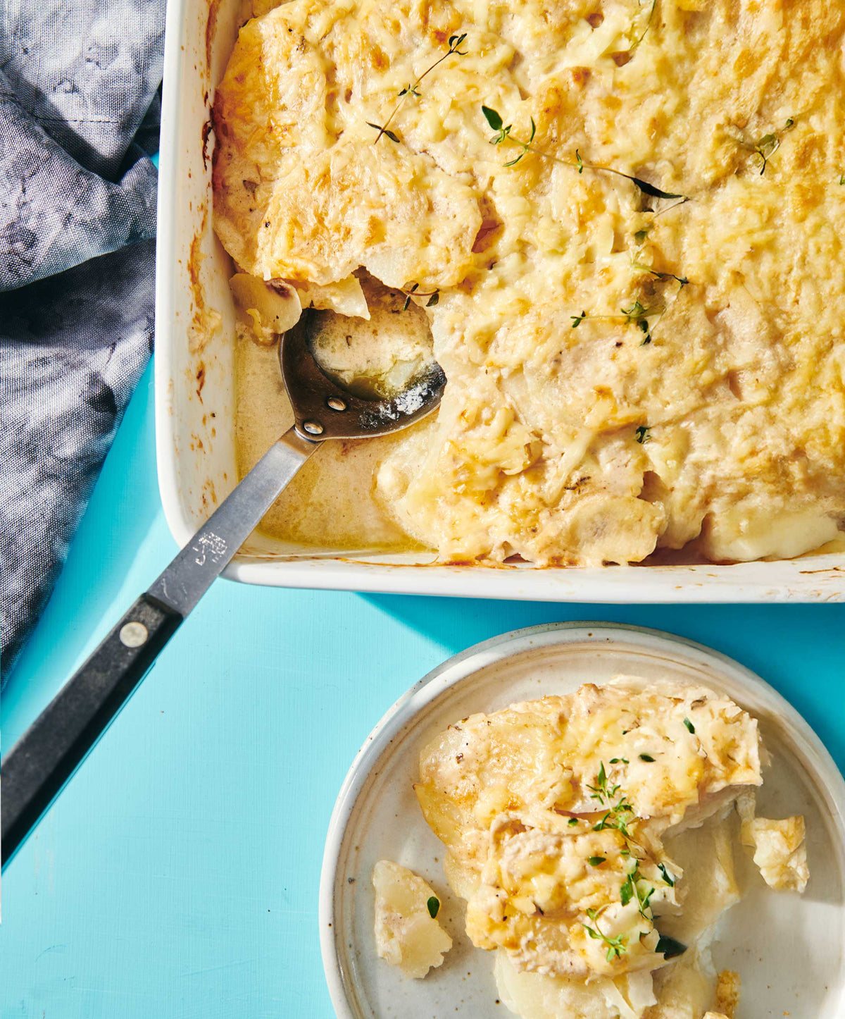 Scalloped Potatoes with Greek Yogurt & Cheddar