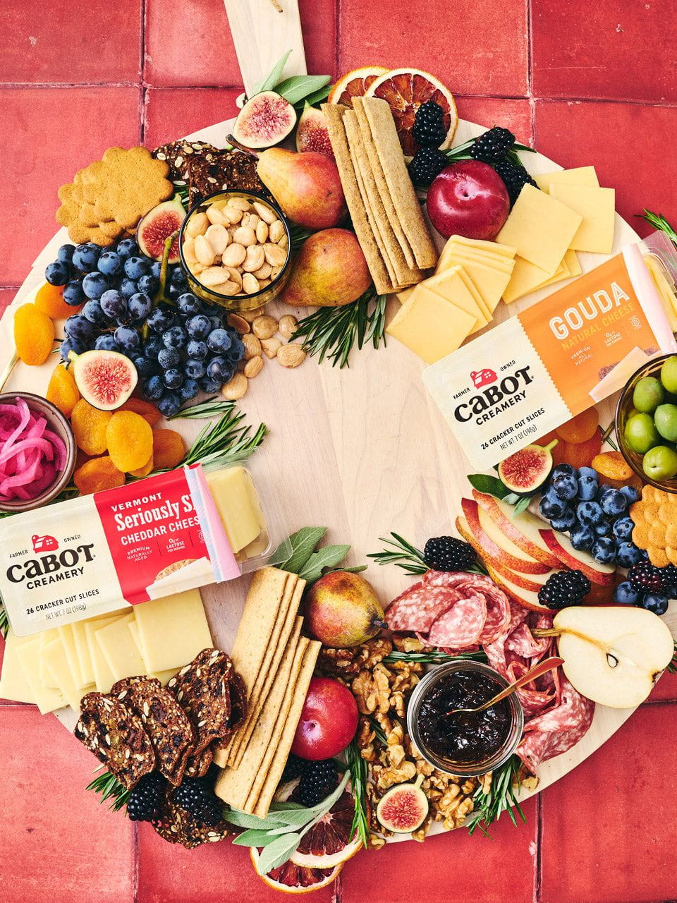Holiday Wreath Charcuterie Board