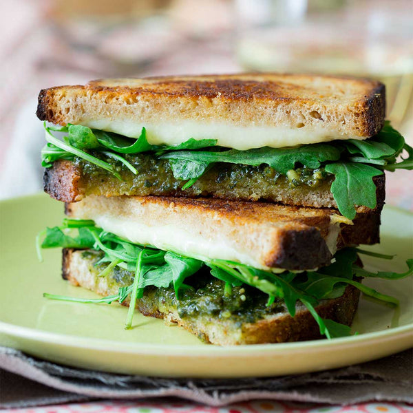 Pesto & Arugula Grilled Cheese