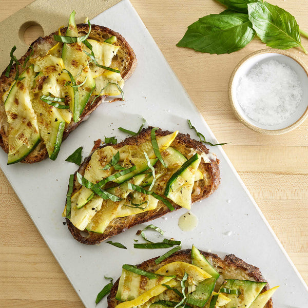 Grilled Zucchini Toasts
