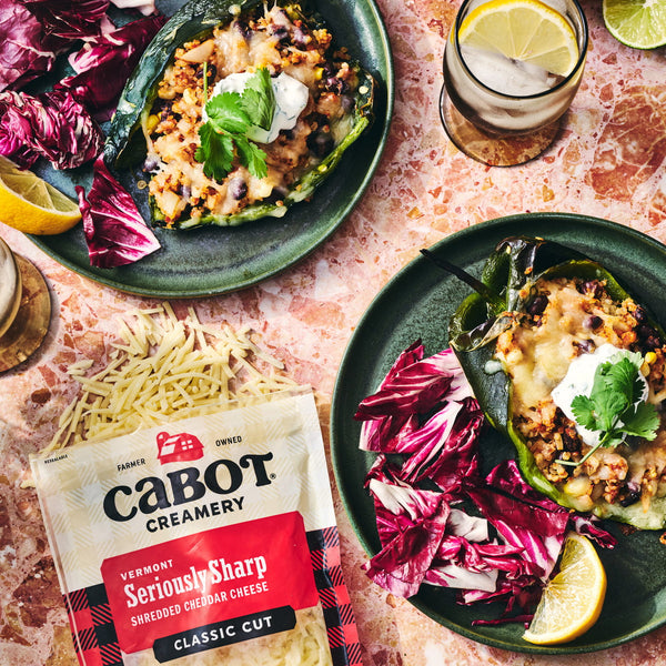 Cheesy Stuffed Poblano Peppers with Quinoa