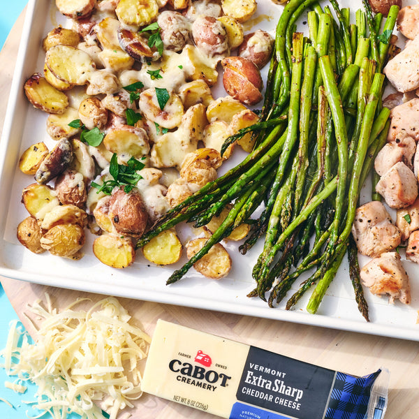 Sheet Pan Caesar Chicken & Potatoes