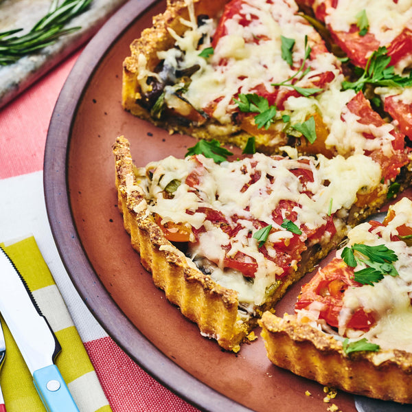 Vegetable Tart with Cheddar Cornmeal Crust