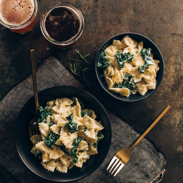 Stovetop Mac and Cheese with Kale & Alpine Cheddar