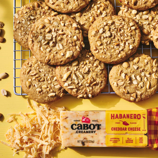 Peanut Butter Habanero Cheddar Cookies