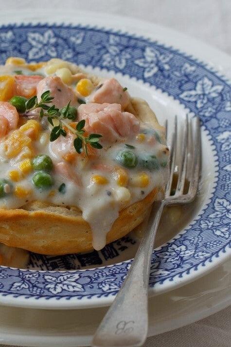 Salmon Biscuit Pies