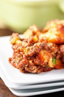 Sloppy Joe Cornbread Casserole