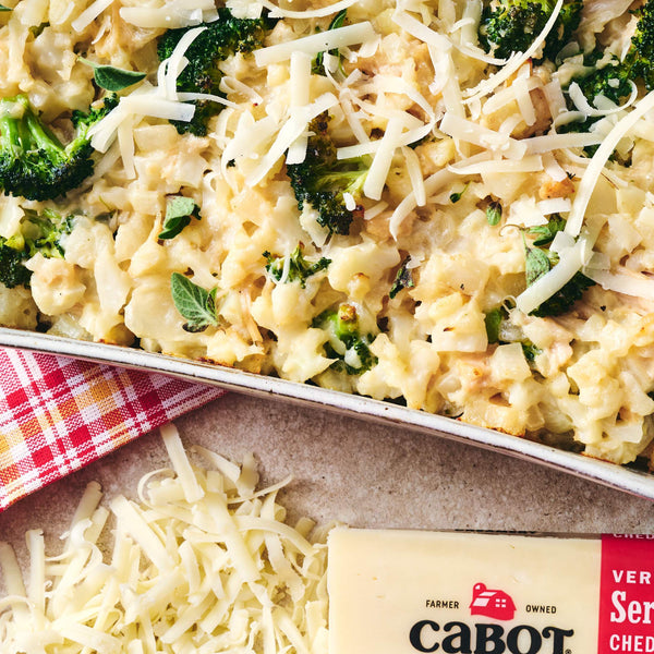 Broccoli, Chicken, and Cauliflower “Rice” Casserole