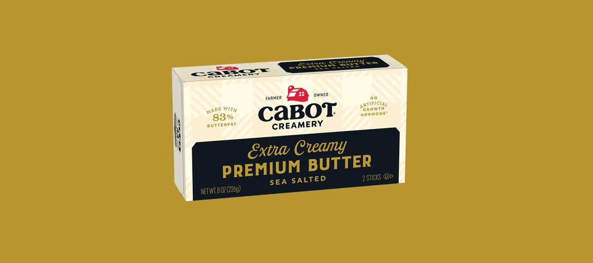 Cabot Butter on Gold background
