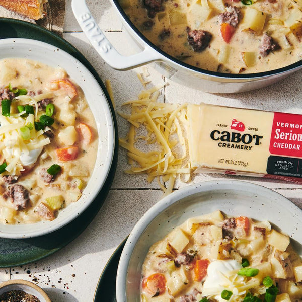 Cheeseburger Chowder Recipe from Barstow’s Longview Farm