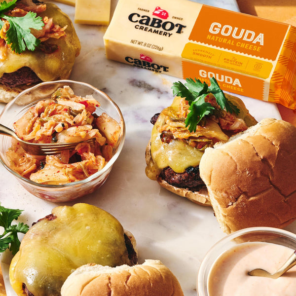 Kimchi Gouda Burgers