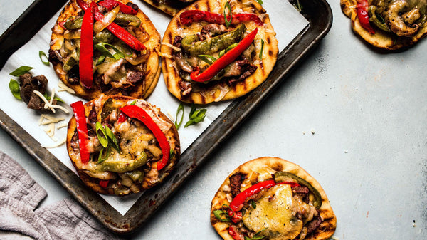 Grilled Cheesesteak Flatbreads