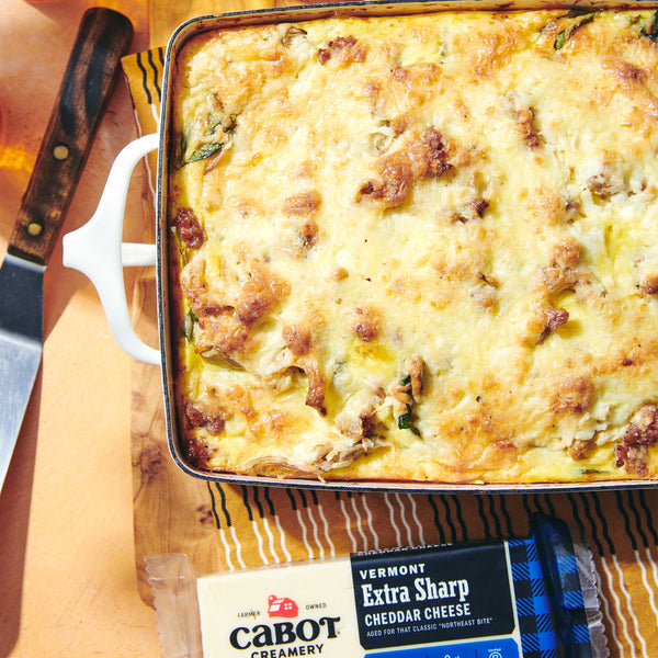 Spinach, Artichoke & Sausage Egg Strata Casserole