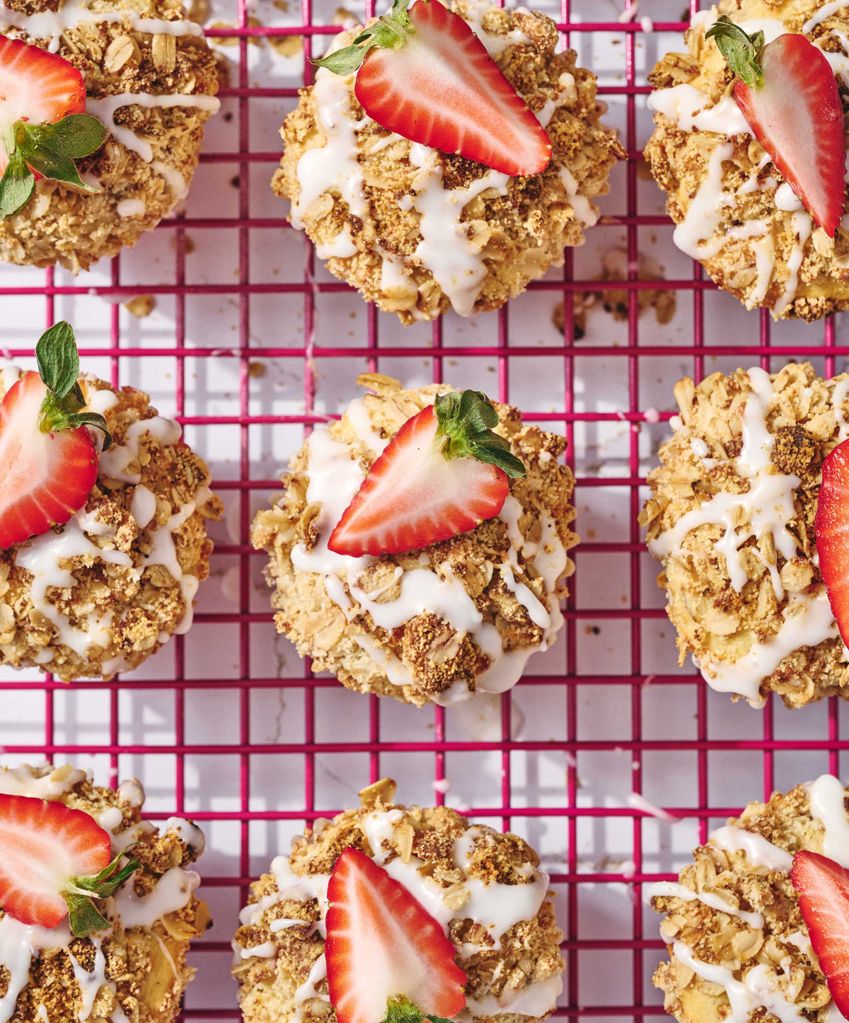 Strawberry Oat Muffins