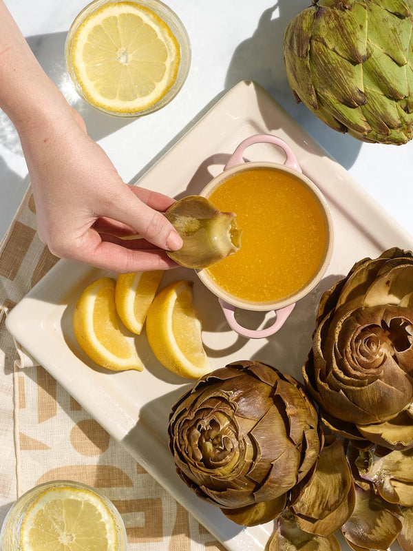 Steamed Artichokes and Cabot Butter