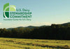 US Dairy Stewardship Commitment logo over field image