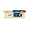 A 10 oz (283g) package of Cabot Creamery 1 Year Cheddar Cheese, featuring dark blue and cream labeling with an image of pre-sliced cheese served with fruit.