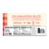 The back label of Cabot Creamery Unsalted Butter lists nutrition facts, ingredients, and details. It highlights this butter as gluten-free, free from artificial growth hormones, with 100 calories per tablespoon—an excellent dairy choice.