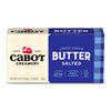 A package of Cabot Creamery Salted Butter, 8 oz, in blue and cream, displays the Cabot logo and America’s Best Butter award—known for its rich, creamy flavor.