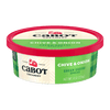 An 8-ounce tub of Cabot Creamery Chive & Onion Cream Cheese features a red lid, green label, and the Cabot logo with product information.