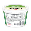 A Cabot Creamery Cottage Cheese container is shown with its Nutrition Facts, protein and calcium info, ingredients list, Co-Op logo, and a lid featuring green text and graphics.