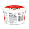 A container of Cabot Creamery Sour Cream rests on a white background with its side label showing nutrition facts, ingredients, barcode, and recycling info. The creamy lid displays the Cabot Creamery logo—perfect for family meals.