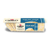 A 26-slice pack of Cabot Creamery Colby Jack Cheese is shown in mostly white packaging with blue and tan accents, highlighting the deliciously sliced cheese inside.