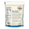 Back of a Cabot Creamery Colby Jack Shredded Cheese package shows nutrition facts, company story, and info about their award-winning cheese. Features blue, cream, and tan colors with the round Cabot Creamery logo top right and creamy melt details.