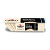 A clear plastic container of Cabot Creamery Extra Sharp Cheddar Cheese with 26 pre-sliced pieces. The package features a black, white, and gold label, displaying the cheddar slices inside.