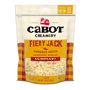 Cabot Creamerys Fiery Jack Cheese, a Certified B Corporation product, is a classic cut blend of Hot Habanero Cheddar and Monterey Jack. Perfect for Mexican dishes, its gluten-free and comes in an 8 oz package containing 2 cups.