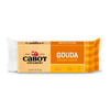 Cabot Creamery Gouda Cheese, 8 oz (226g), comes in orange and yellow packaging. This farmer-owned cheese is supremely smooth, protein-packed, and contains 0g lactose.
