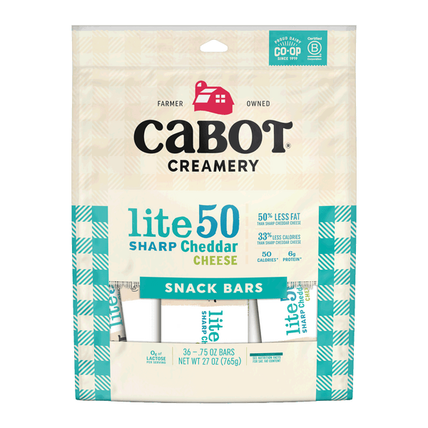 Lite50 Sharp Cheddar Cheese Snacks - 6oz – Cabot Creamery