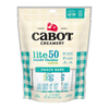 Cabot Creamery Lite50 Sharp Cheddar Cheese Snacks are lactose free, with 50% less fat and 33% fewer calories. Each pack has 8 individually wrapped 0.75 oz bars, totaling 6 oz (170g)—a healthy snack choice.