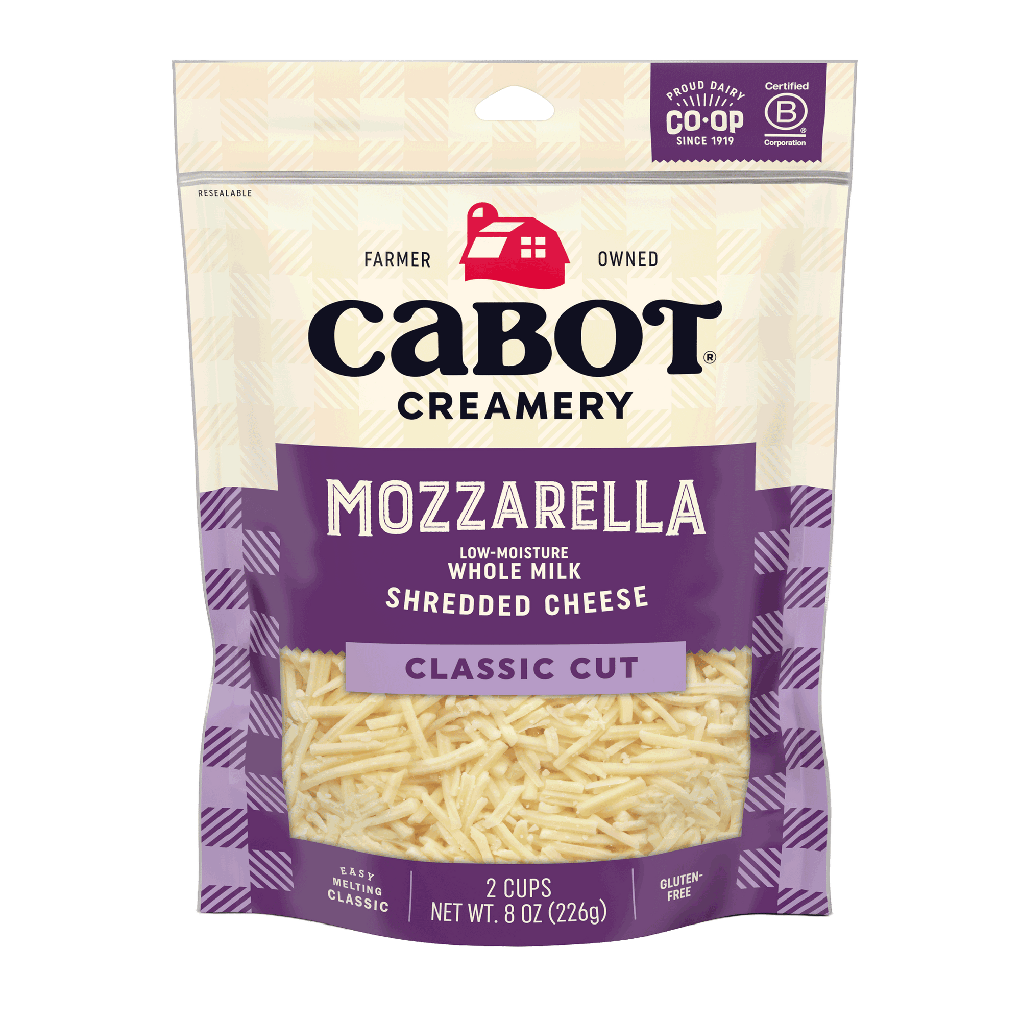 Whole Milk Shredded Mozzarella Cheese – Cabot Creamery