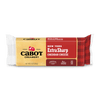 An 8 oz (226g) block of Cabot Creamery New York Extra Sharp Yellow Cheddar Cheese in red and yellow packaging, labeled "Farmer Owned" and "Premium Naturally Aged sharp Cheddar.