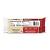 Back of a Cabot Creamery New York Extra Sharp Cheddar Cheese package showing nutrition facts, ingredients, labels such as No Artificial Growth Hormone, Gluten Free, and a note stating 30% less packaging on this aged cheddar.