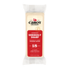 Cabot Creamery Seriously Sharp Cheddar Cheese comes in an 8 oz deli bar with a red and white label, aged 18 months for a bold, nutty flavor.