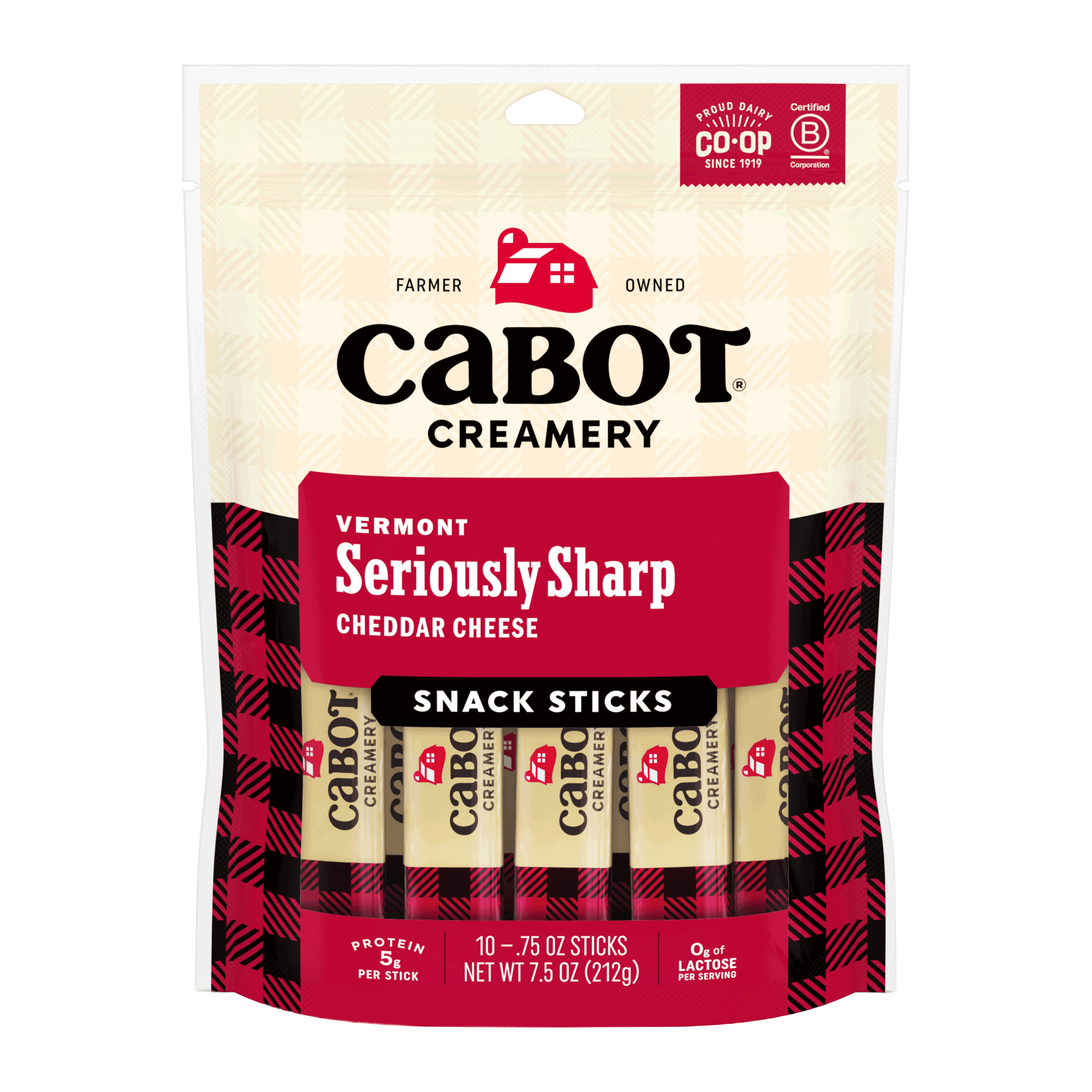 Seriously Sharp Cheddar Cheese Snack Sticks – Cabot Creamery