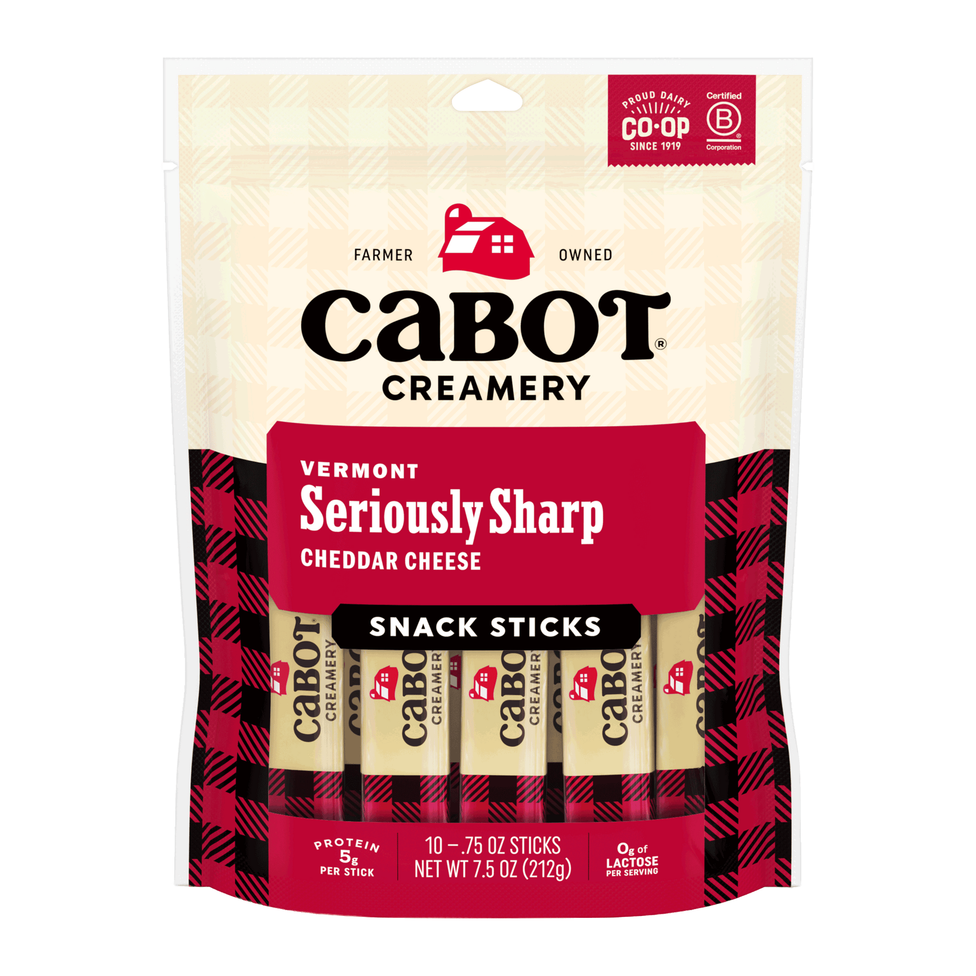 Seriously Sharp Cheddar Cheese Snack Sticks – Cabot Creamery