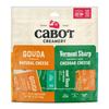 Cabot Creamery’s Gouda & Sharp Variety Pack Cheese Snacks includes gluten-free, lactose-free, high-protein Gouda and Vermont Sharp Cheddar in snack sizes.