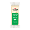 Cabot Creamery Vermont Sharp Cheddar Cheese is a 8 oz (226g) package with a red barn logo, green and white label, and creamy texture. It’s naturally aged for 9 months.