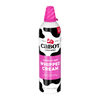 A 14 oz can of Cabot Creamery Whipped Cream with a pink cap, cow-print design, and pink label stating it's made with real Cabot fresh cream, real vanilla, and real sugar.