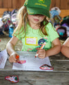 Girl at Farm doing Farm Love Activity