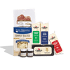 The Classic Vermont Charcuterie Gift Box by Cabot Creamery includes Vermont cheddar, Stowe Mercantile crackers, fennel salami, and specialty jams—expertly arranged for the perfect gift.