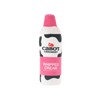 The Cabot x Play, Whipped Cream Crinkler Dog Toy by Play Pet Brands is shaped like a whipped cream canister with a black and white cow print, pink cap, and a "Cabot Creamery Whipped Cream" label.